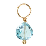 Load image into Gallery viewer, HEATHER B MOORE Blue Topaz Faceted Round Charm
