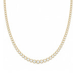 Load image into Gallery viewer, 18K Yellow Gold Graduated Diamond Collar Tennis Necklace