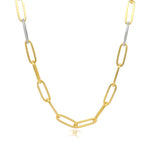 Load image into Gallery viewer, 14K Yellow Gold Paperclip Diamond Link  Necklace
