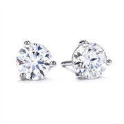 14K White Gold Natural Diamond Stud Earrings 1.60cttw