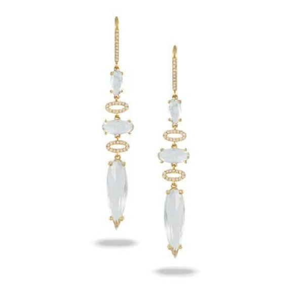 White Topaz Drop Earrings