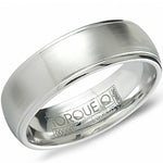 Load image into Gallery viewer, CROWN RING Men&#39;s White Cobalt Wedding Band
