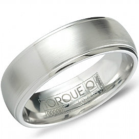 CROWN RING Men's White Cobalt Wedding Band