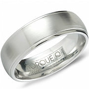 CROWN RING Men's White Cobalt Wedding Band