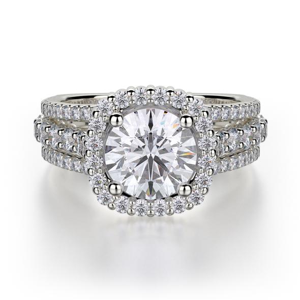 MICHAEL M Stella Halo Engagement Ring