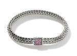 Load image into Gallery viewer, Classic Chain Black Sapphire And Pink Tourmaline Reversible Icon Bracelet
