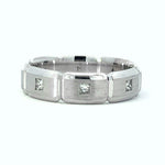 Load image into Gallery viewer, Men&#39;s 14k White Gold Diamond Wedding Band