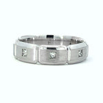 Load image into Gallery viewer, Men&#39;s 14k White Gold Diamond Wedding Band
