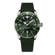BREITLING Superocean Heritage Automatic 42 Green Dial Green Rubber Watch 42mm - NEW
