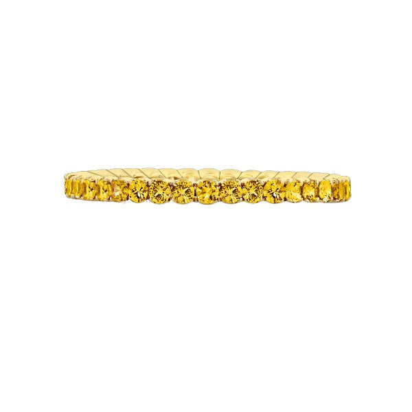 SPARK CREATIONS Yellow Sapphire Eternity Band