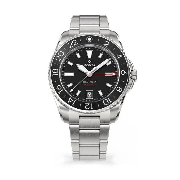 MONTA Skyqyest Automatic 24-Hour 40.7mm Black Dial