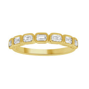 18K Yellow Gold Diamond Stackable Band