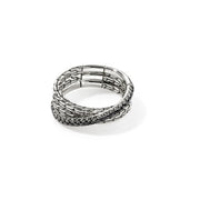 JOHN HARDY Essential Silver & Sapphire Crossover Ring