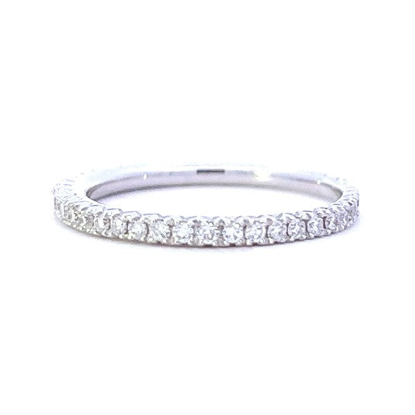 BEVERLY K 18K White Gold Diamond Eternity Wedding or Anniversary Band