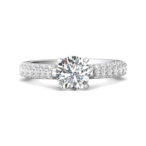 Micro Pave Diamond Engagement Ring