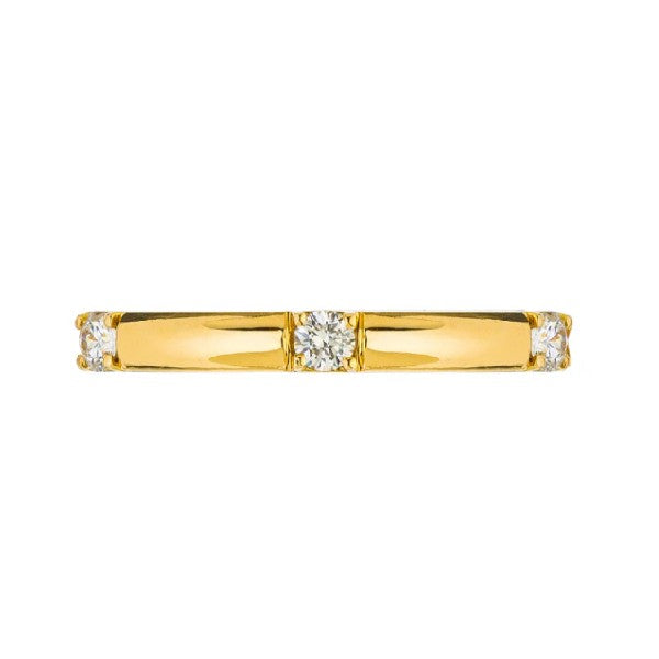SETHI COUTURE 18K Yellow Gold Luna Single Stone White Diamond Band