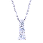 Load image into Gallery viewer, 3-STONE DIAMOND NECKLACE
