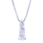 Load image into Gallery viewer, 3-STONE DIAMOND NECKLACE
