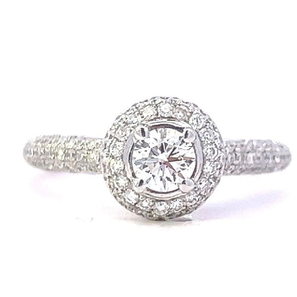 Diamond Halo Engagement Ring - Proposal Ready