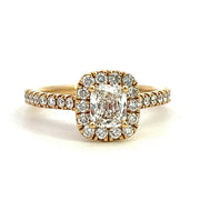 Cushion Cut Halo Engagement Ring - Proposal Ready