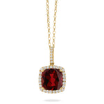 Load image into Gallery viewer, Garnet and Diamond Pendant
