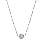 Load image into Gallery viewer, SETHI COUTURE 18K White Gold Disco Pave&#39; Ball White Diamond Necklace
