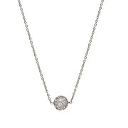 SETHI COUTURE 18K White Gold Disco Pave' Ball White Diamond Necklace