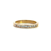 14K Yellow Gold Channel Set Diamond Wedding or Anniversary Band