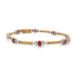 Load image into Gallery viewer, 14K Yellow Gold Ruby and Diamond Bracelet-FINAL SALE
