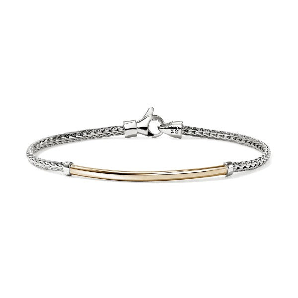 JOHN HARDY Essential Bracelet, Gold & Sterling Silver, 2.5MM