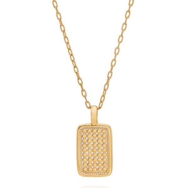 ANNA BECK Rectangular Engravable Necklace