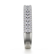 MICHAEL M 3-Row Diamond Wedding or Anniversary Band