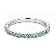 14K White Gold Alexandrite Stackable Ring