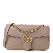Pre-Owned GUCCI GG Marmont Matelassé Leather Mini Bag - Nude
