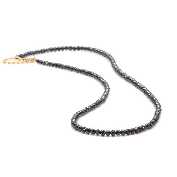 18K Yellow Gold Black Diamond Necklace