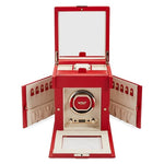 Load image into Gallery viewer, WOLF Palermo Single-Watch Winder Storage Box - Red
