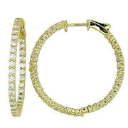 Medium Inside/Outside Diamond Hoop Earrings