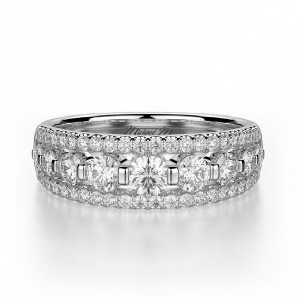 MICHAEL M 3-Row Diamond Wedding or Anniversary Band