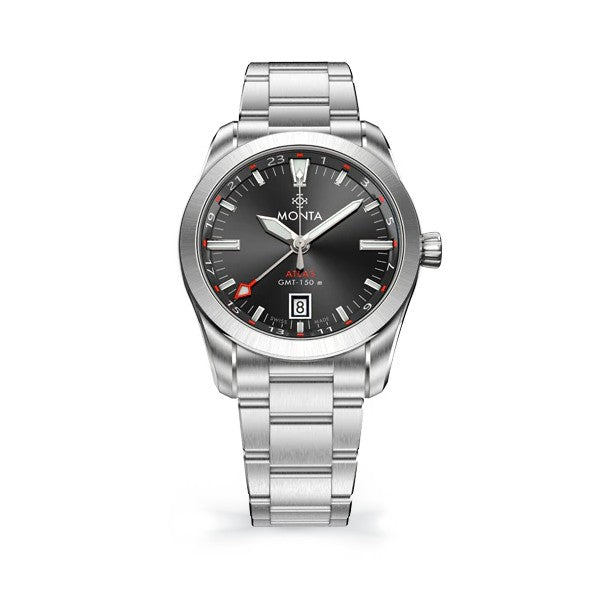 MONTA Atlas GMT Automatic 38.5mm Charcoal Dial