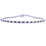 Load image into Gallery viewer, Sapphire and Diamond Tennis Bracelet
