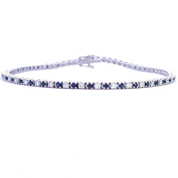 Sapphire and Diamond Tennis Bracelet