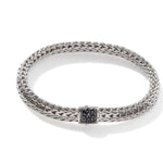 Load image into Gallery viewer, JOHN HARDY Icon Bracelet, Sterling Silver, Black Sapphires, 6.5mm
