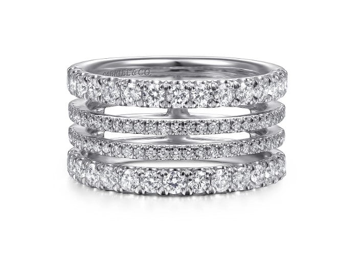 Four Row Diamond Ring