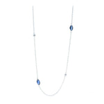 Load image into Gallery viewer, Sapphire and Diamond Station Necklace
