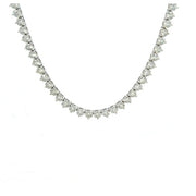 14K White Gold Diamond Tennis Necklace