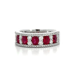 Load image into Gallery viewer, 18K White Gold Ruby and Diamond Ring