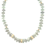 Load image into Gallery viewer, Green Amethyst Necklace with 14K Gold Beads
