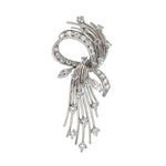 Load image into Gallery viewer, Platinum Vintage Diamond Spray Brooch - ESTATE
