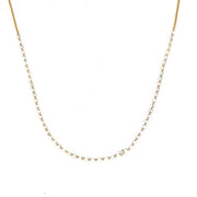 18K Yellow Gold Graduated Rose Cut Diamond Necklace