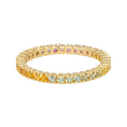 SETHI COUTURE 18K Yellow Gold Rainbow Sapphire Band